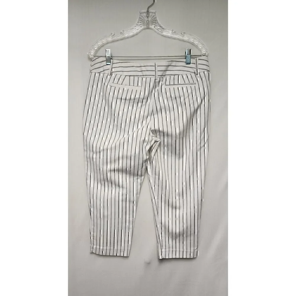 APT. 9 STRIPED CAPRI STRIPED BLACK/WHITE SIZE 10